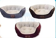 מיטה קטיפתית כורסא בצבעים AKC​מתאים לכלבים קטנים.