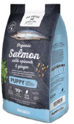 מזון גורים גוי נייטיב,Go Native Puppy Organic Salmon with spinach and ginger