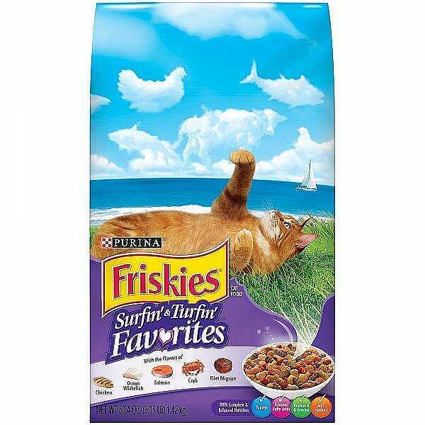 פריסקיז מזון לחתול מעדני החתול (סגול) 7.26 ק"ג Friskies Surfin & Turfin