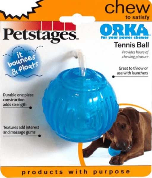 כדור סיליקון טניס עמיד וצף לכלבים קטנים אורקה Petstages 