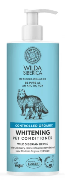 שמפו מרכך אורגני טבעי לכלבים לבנים Wilda Siberica whitening conditioner 