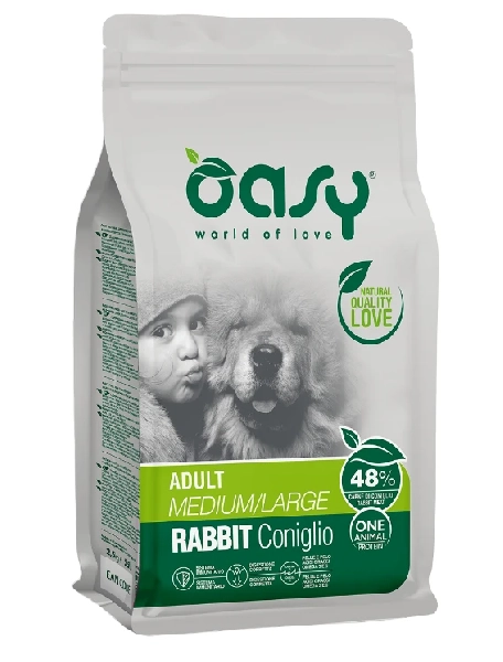 מזון לכלבים אואסי מונו פרוטאין 2.5 קג ארנב OASY