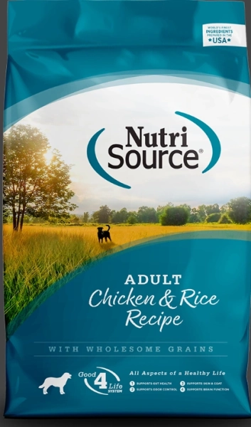 נוטרי סורס בוגר עוף עם אורז חום 2.3 קג NutriSource