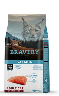 בריוורי סלמון לחתול מסורס /מעוקר 7 קג Salmon Bravery