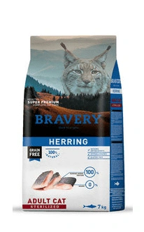 בריוורי הרינג לחתול סטרילייז מסורס או מעוקר 7 קג Salmon Bravery