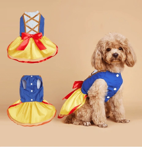 תחפושת שלגיה לSnow princess female dog costume